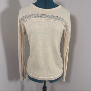 Kuhl Kosta Sweater in Sea Salt - Cream Crew Neck Lightweight Sweater Size Small